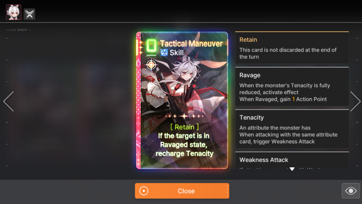 Chaos Zero Nightmare - Selena Tactical Maneuver Card