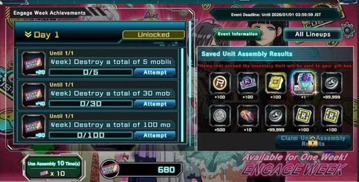 Engage Week Achievement Missions