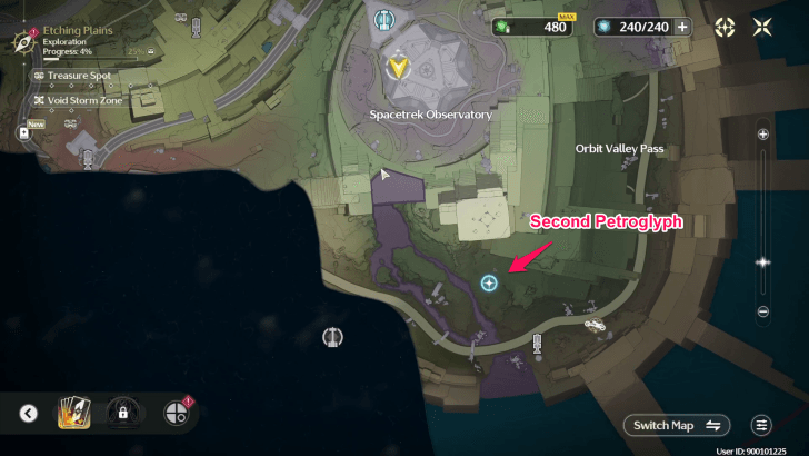 Go to the Second Petroglyph South of Spacetrek Observatory