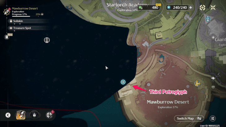 Go to the Third Petroglyph in Mawburrow Desert