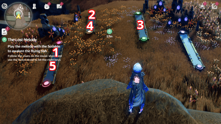 Wuthering Waves - The Lost Melody - Note Order