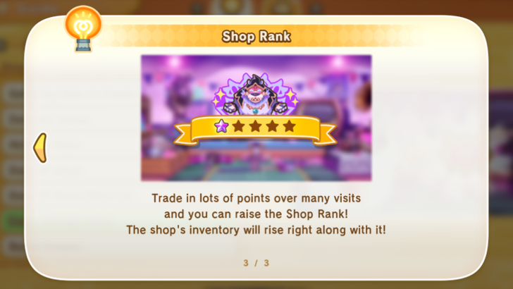 Dream Point Shop Upgrade