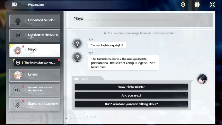 Wuthering Waves - Urban Legend - The Anonymous Inviter - Message in WavesLine