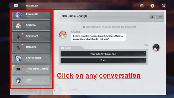 WavesLine Characters