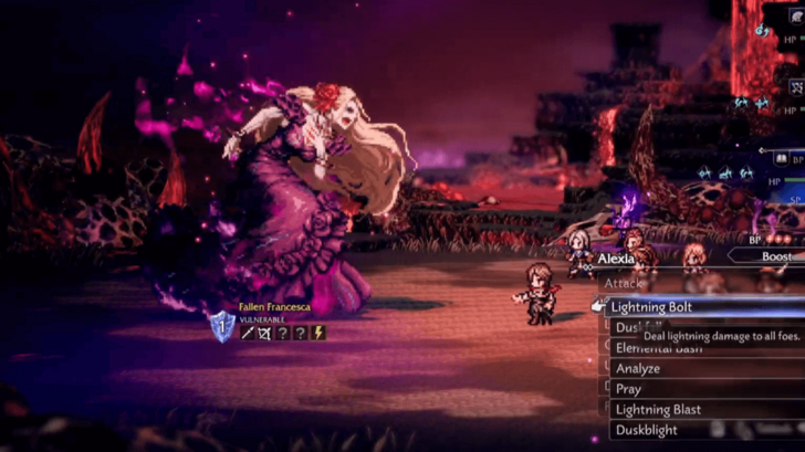 Fallen Francesca Weaknesses