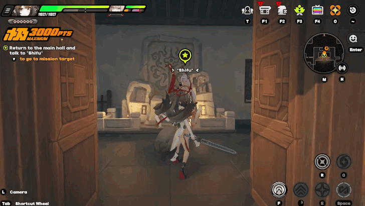 Return to Main Hall and talk to “Shifu”