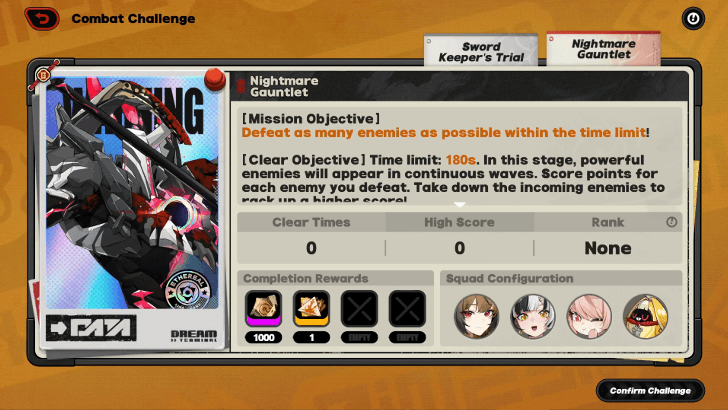 Clear Nightmare Gauntlet