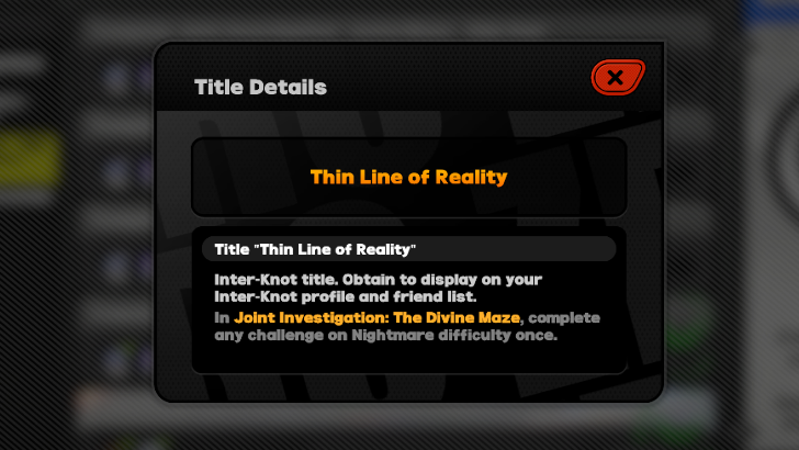 Event Title - Thin Line of Reality
