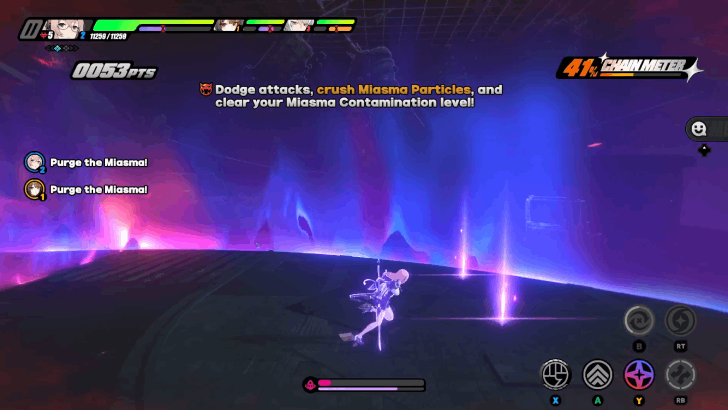 Crush Miasma Particles