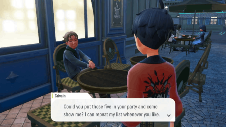 Show Crivain the Pokemon He Requires