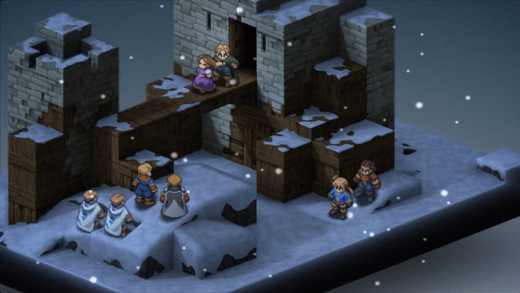 FF Tactics snowy battle