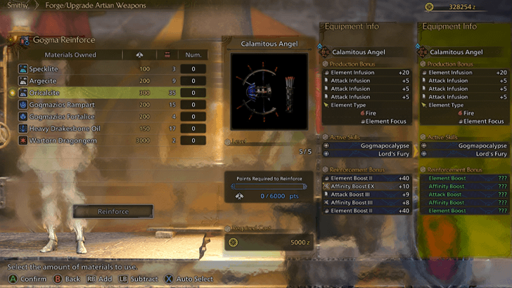 Reinforce Gogma Artian Weapons