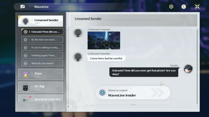 Read the Unnamed Sender