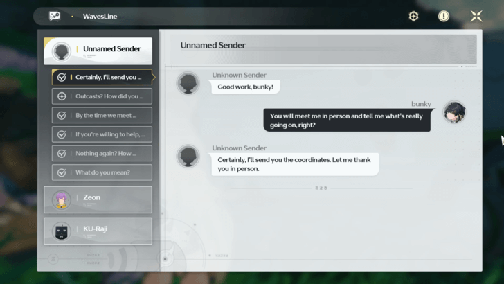 Check the WavesLine Message from the Unknown Sender