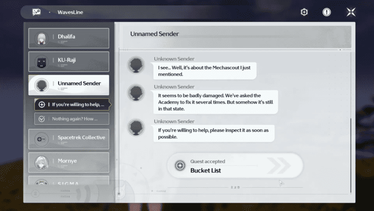 Wuthering Waves Check the WavesLine Message