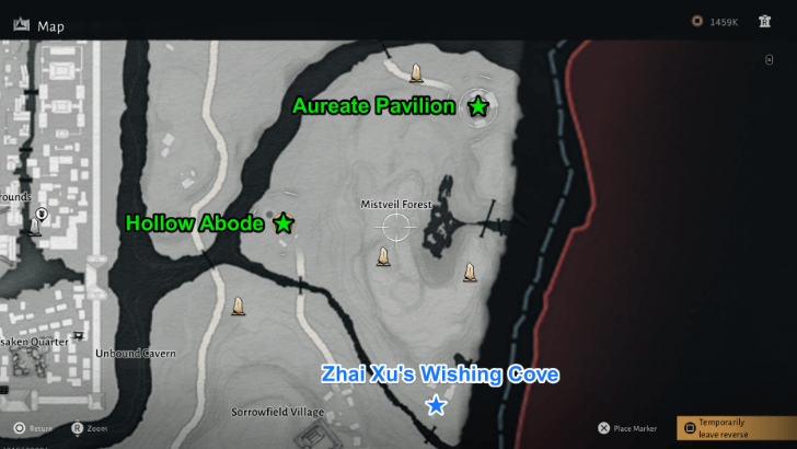 WWM - Hollow Abode and Aureate Pavilion Locations