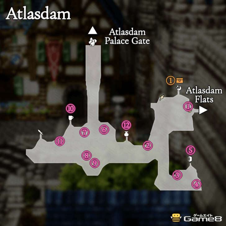 Octopath Traveler 0- Atlasdam Map