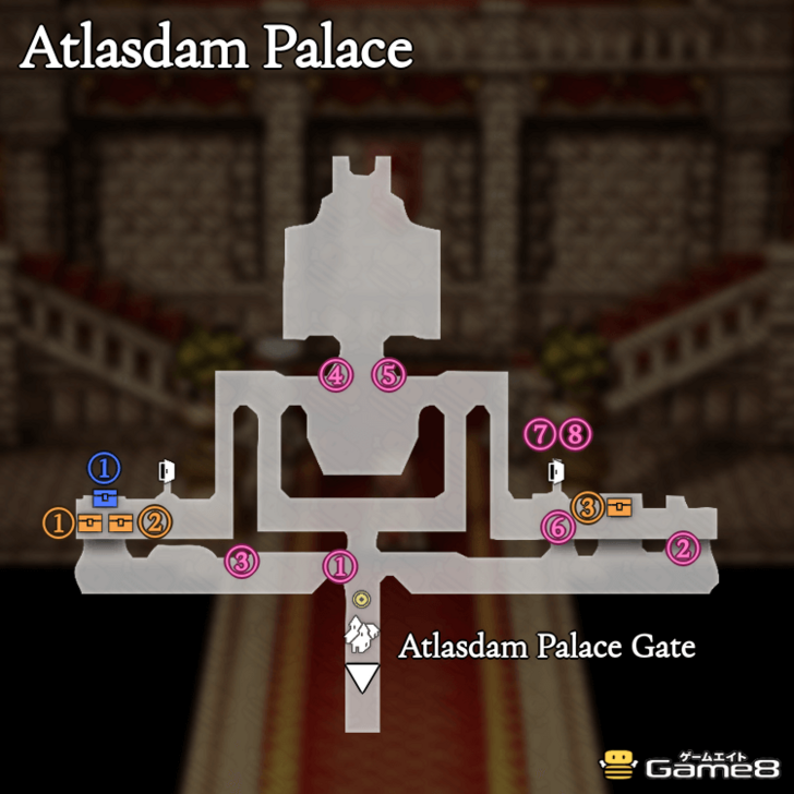 Octopath Traveler 0- Atlasdam Palace Map