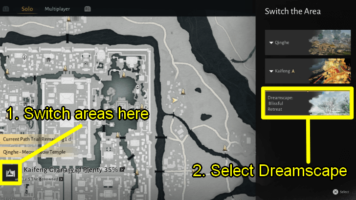 WWM - Access the Dreamscape via World Map