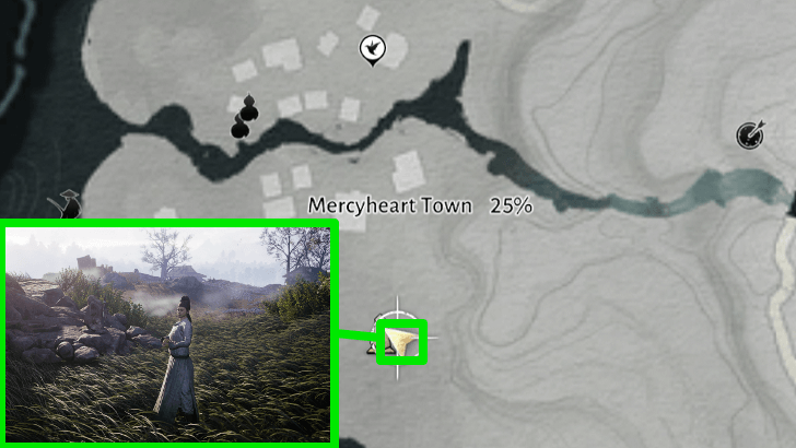 The Crossed-Out Name Map Location