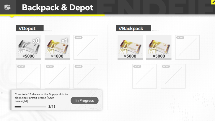Final Prep Orders Backpack and Depot