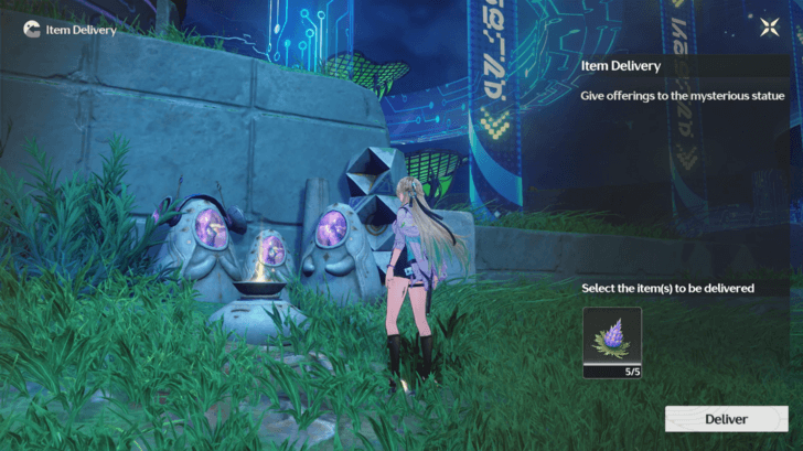 Offer Pine Cones to Royan Statue