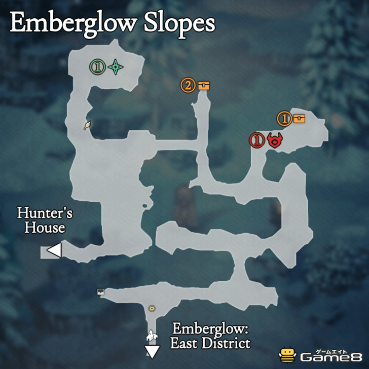 Octopath Traveler 0- Emberglow Slopes Map
