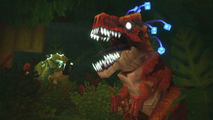 Dinosaur-like beasts in Hytale