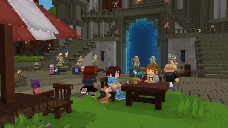 A large community of players shown in the Hytale announcement trailer