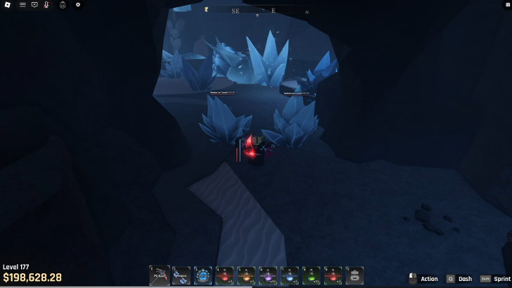 World 3 AFK Spot The Peak Large Crystal Mining Area