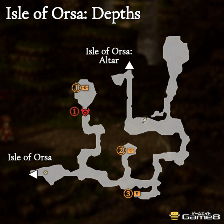 Octopath Traveler 0- Isle of Orsa: Depths Map