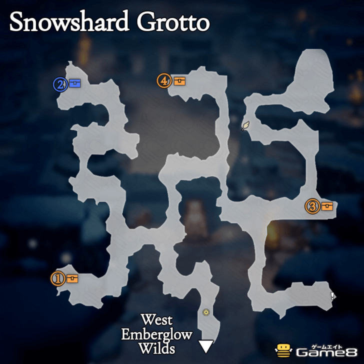 Octopath Traveler 0- Snowshard Grotto Map