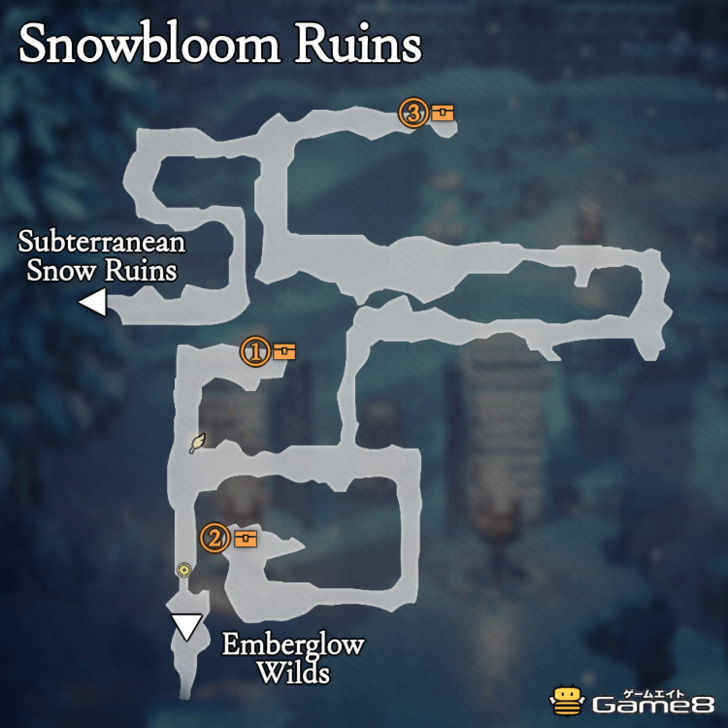 Octopath Traveler 0- Snowbloom Ruins Map