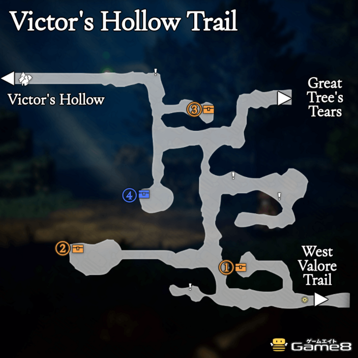 Octopath Traveler 0- Victors Hollow Trail Map