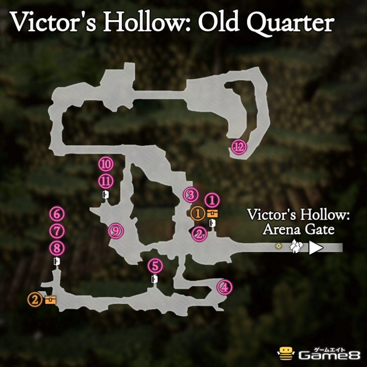 Octopath Traveler 0- Victors Hollow: Old Quarter Map