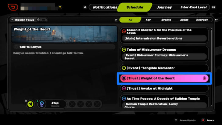 Weight of the Heart Schedule