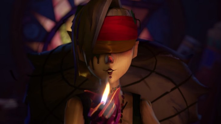 Blindfolded Pirate Lights Flame