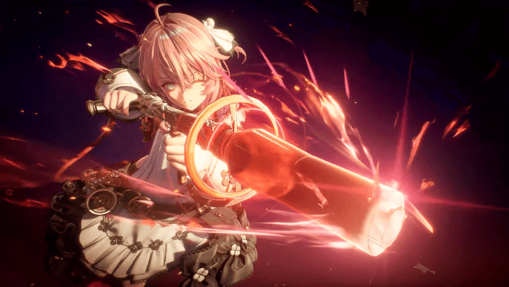 A character named Alf from the video game Silver Palace seen wielding her flamethrower