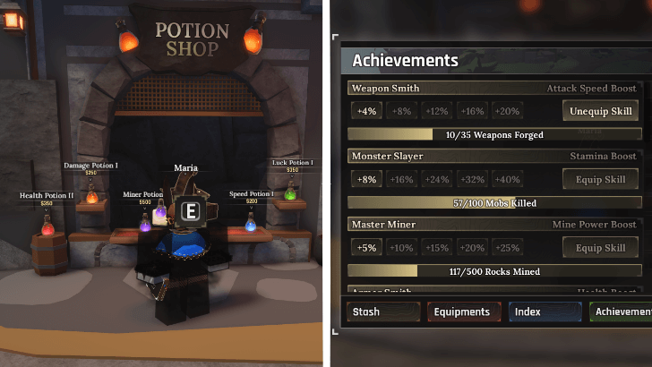 The Forge Potions and Skills