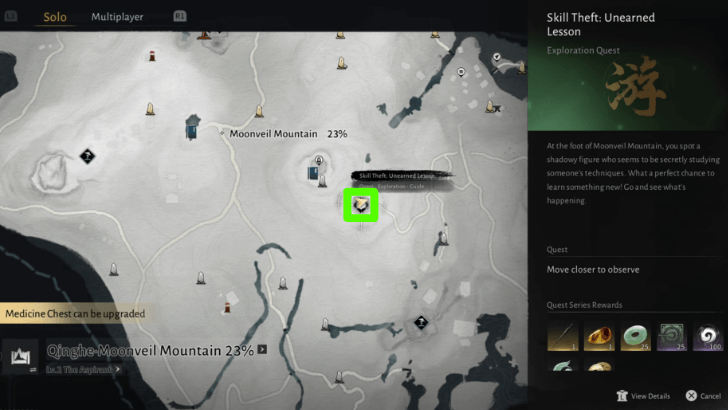 Skill Theft: Unearned Lesson Map Location
