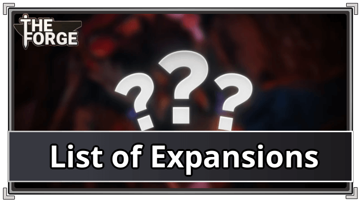 The Forge List of Expansions