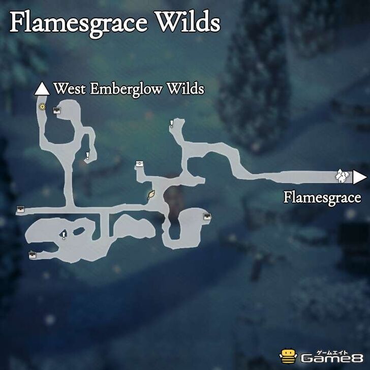 Octopath Traveler 0- Flamesgrace Wilds Map