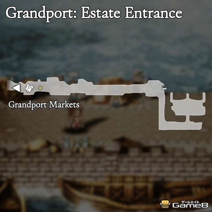 Octopath Traveler 0- Grandport: Estate Entrance Map
