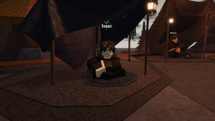 Talk to Isaac in the Campsite