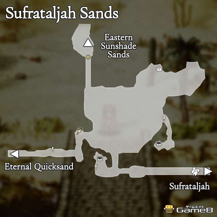 Octopath Traveler 0- Sufrataljah Sands Map