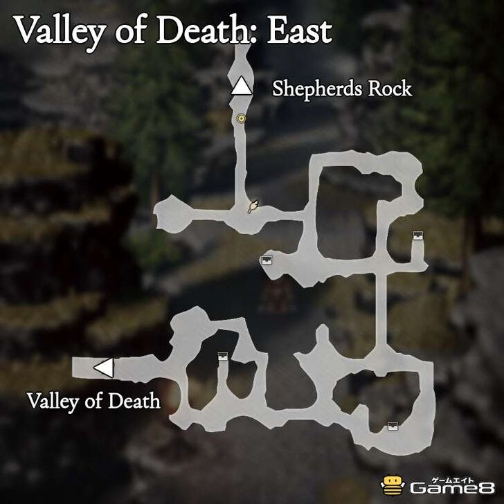 Octopath Traveler 0- Valley of Death: East Map
