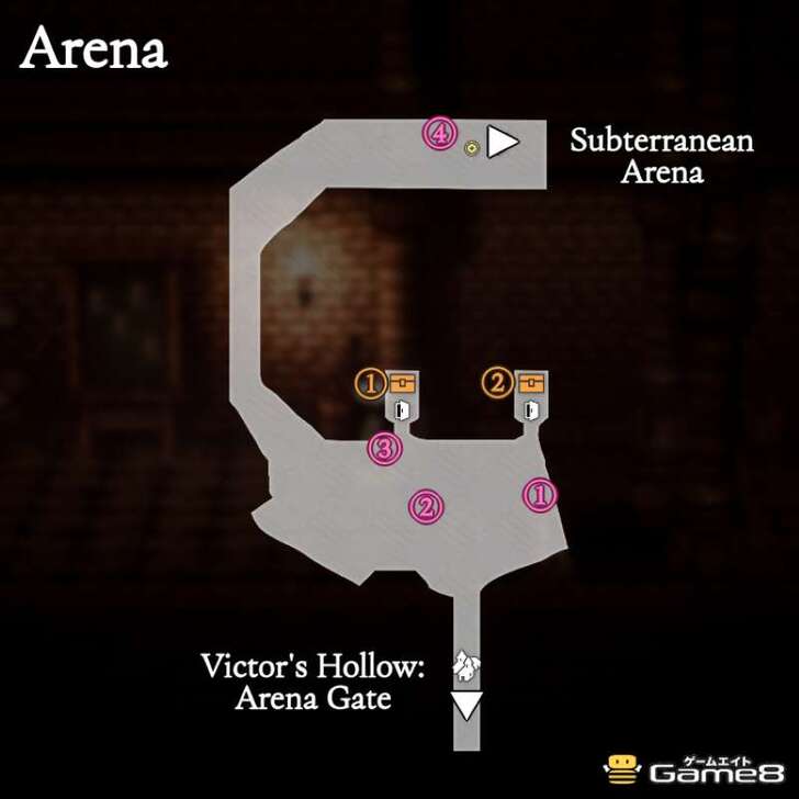 Octopath Traveler 0- Subterranean Arena Map