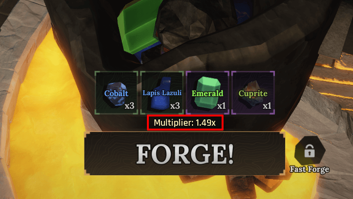The Forge Multipliers Affected While Forging
