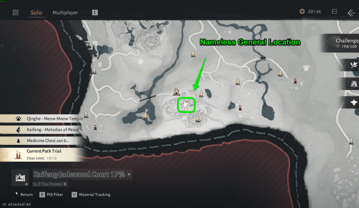 Nameless General Location