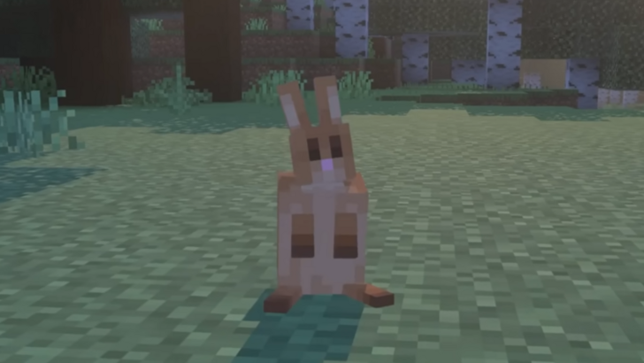 A still of the new rabbit animation in Minecraft